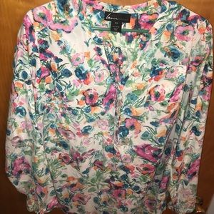Floral blouse. Lane Bryant.